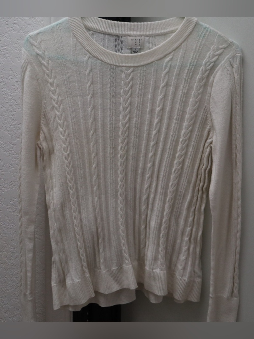 Classic Cream Cable-Knit Women's Sweater